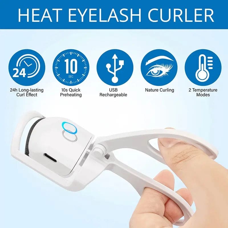 Electric Eyelash Curler, Quick Heated Eyelashes Curler, Rechargeable Long Lasting Curling Tool, Portable Electric Heated Comb, Thermal Eyelash Curler Makeup Tools, Natural Lashes Handheld Eyelash Heated Curler Electric Eyelash Curler, Quick Heated Eyelashes Curler, Rechargeable Long Lasting Curling Tool, Portable Electric Heated Comb, Thermal Eyelash Curler Makeup Tools, Natural Lashes Handheld Eyelash Heated Curler